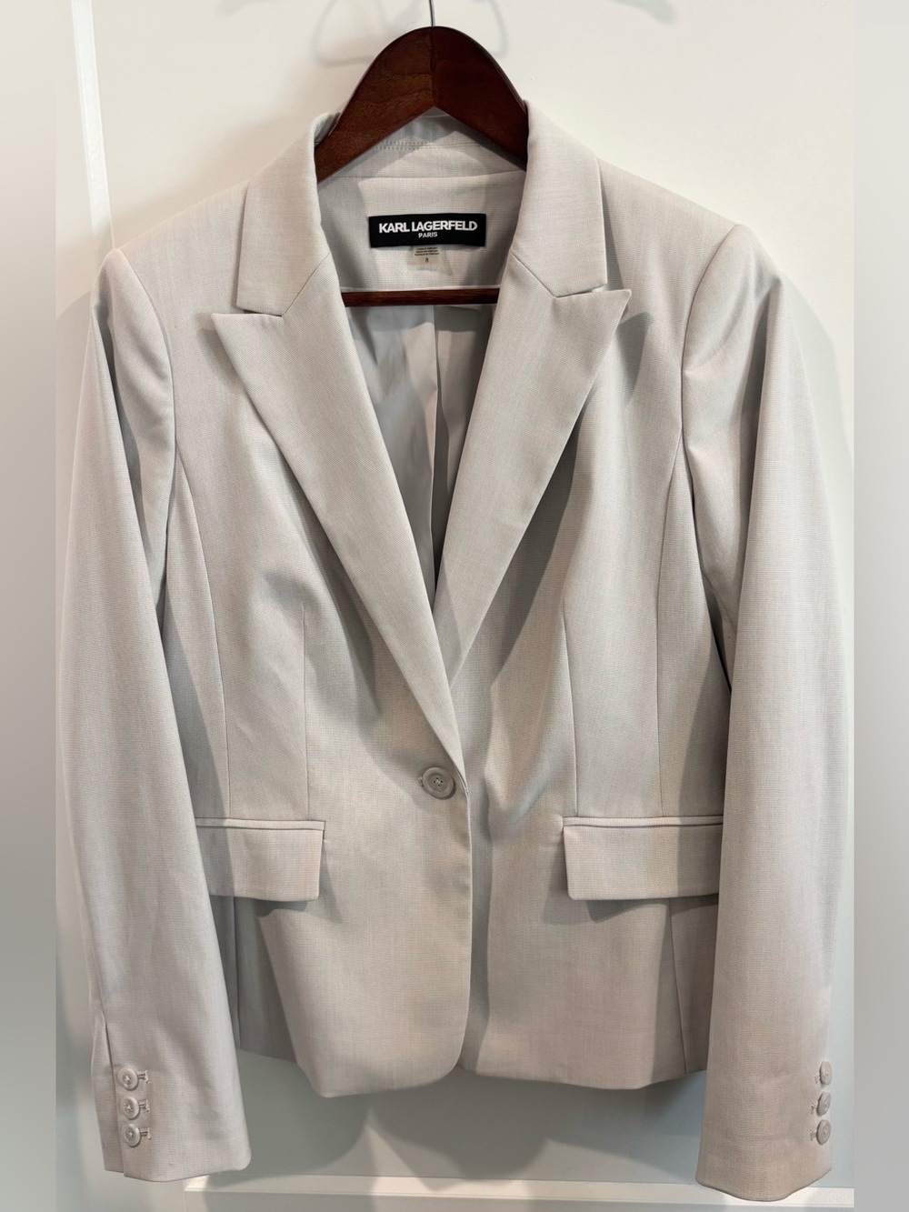 KARL LAGERFELD PARIS Gray Tailored Women's Blazer  SZ 8